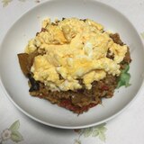 ラタトゥイユで炊き込みご飯の卵のせ